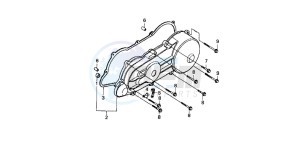 SA50S drawing LEFT CRANKCASE COVER