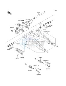 ER 650 A [ER-6N (AUSTRALIAN] (A6F-A8F) A8F drawing SWINGARM