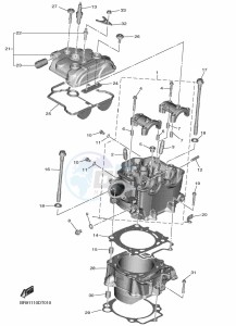 YZ450F (BR96) drawing CYLINDER