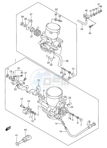 TL1000S (E2) drawing THROTTLE BODY (MODEL V)