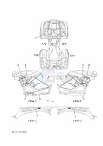 YFM700FWAD GRIZZLY 700 EPS (BLTE) drawing GRAPHICS