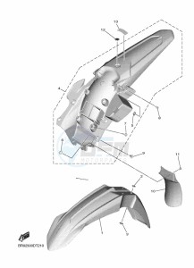 YZ250F (B7B6) drawing FENDER