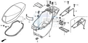 SFX50 drawing SEAT/LUGGAGE BOX