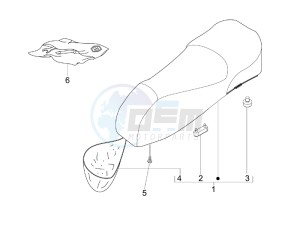 GTV 300 4T 4V ie Touring (NAFTA, APAC) (CN, USA) drawing Saddle/seats