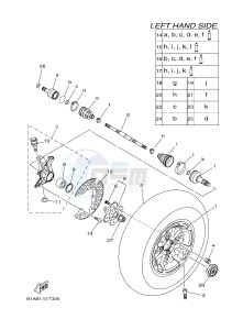 YFM700FWAD GRIZZLY 700 (B1AJ) drawing FRONT WHEEL