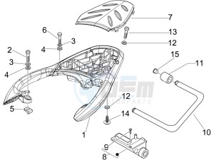 Beverly 125 drawing Rear luggage rack