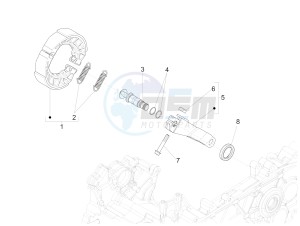 Primavera 50 2T (EMEA, APAC) drawing Rear brake - Brake jaw