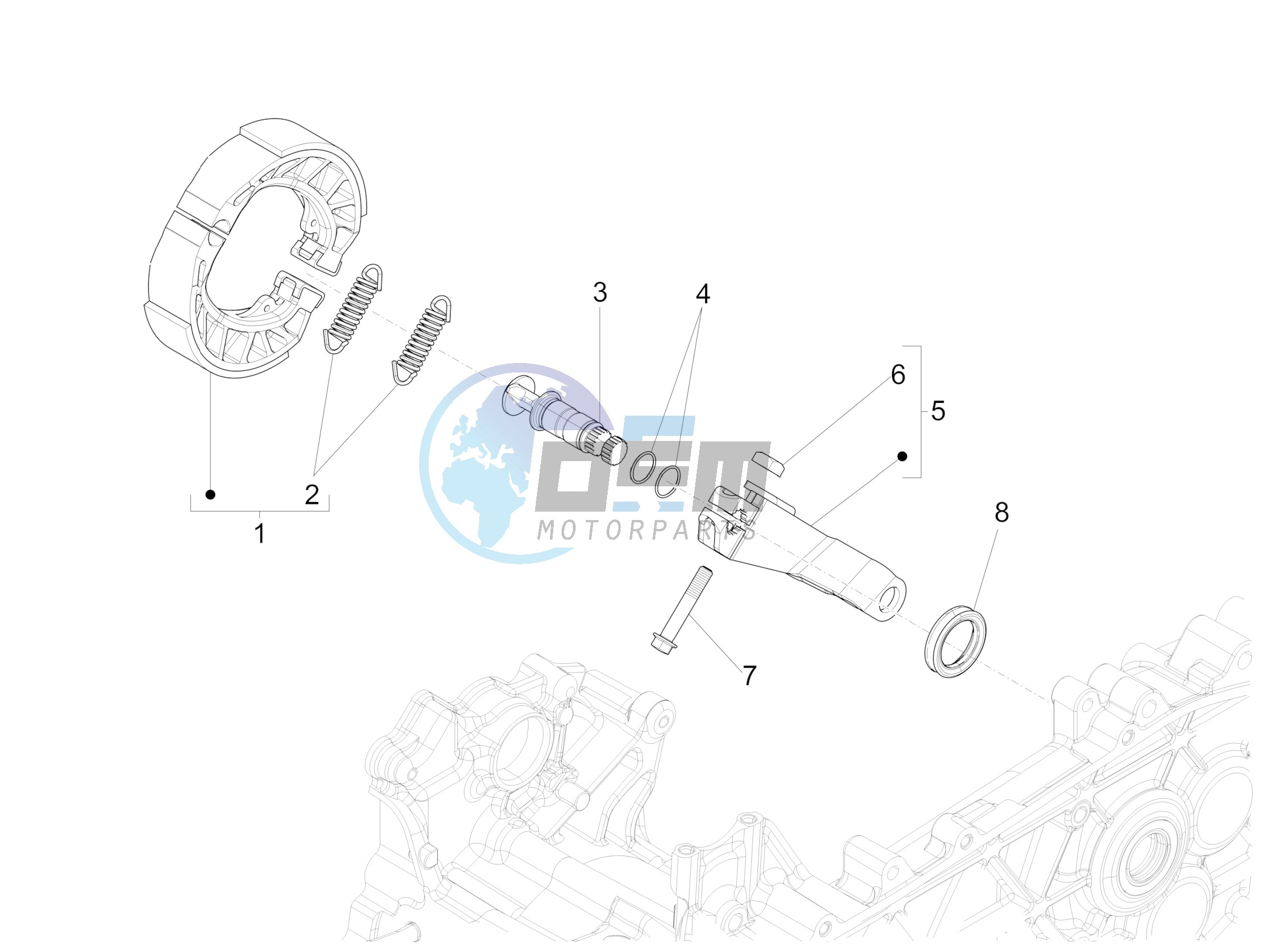 Rear brake - Brake jaw