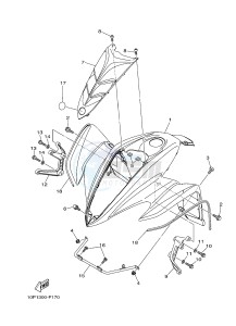 YFM350R YFM350RD RAPTOR 350 (10PA) drawing FRONT FENDER