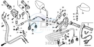 VFR1200XDLE CrossTourer ED drawing SWITCH/CABLE/MIRROR (VFR1200XD/XDA/XDL/XDS)