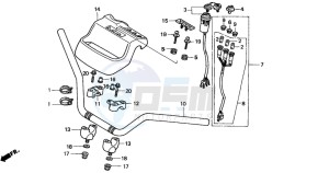 TRX300 FOURTRAX 300 drawing HANDLE PIPE