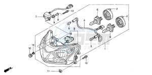 ST1300A drawing HEADLIGHT