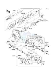 KVF 400 A [PRAIRIE 400 4X4] (A2) [PRAIRIE 400 4X4] drawing DRIVE SHAFT-- FRONT- -