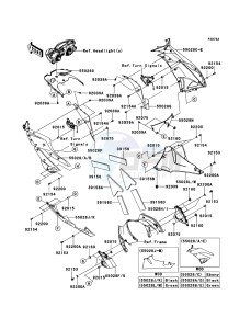 NINJA ZX-6R ZX600RDF FR GB XX (EU ME A(FRICA) drawing Cowling Lowers