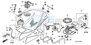 CB600FA9 France - (F / ABS CMF 25K) drawing FUEL TANK