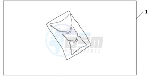 CB600F39 F / CMF ST drawing TANK PAD HONDA WING LOGO