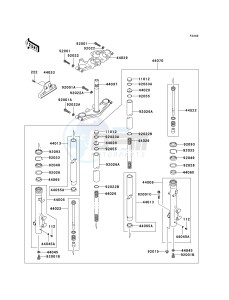 VN 750 A [VULCAN 750] (A6F) A6F drawing FRONT FORK