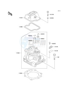 KAF 300 D [MULE 520] (D1-D2) [MULE 520] drawing CYLINDER HEAD