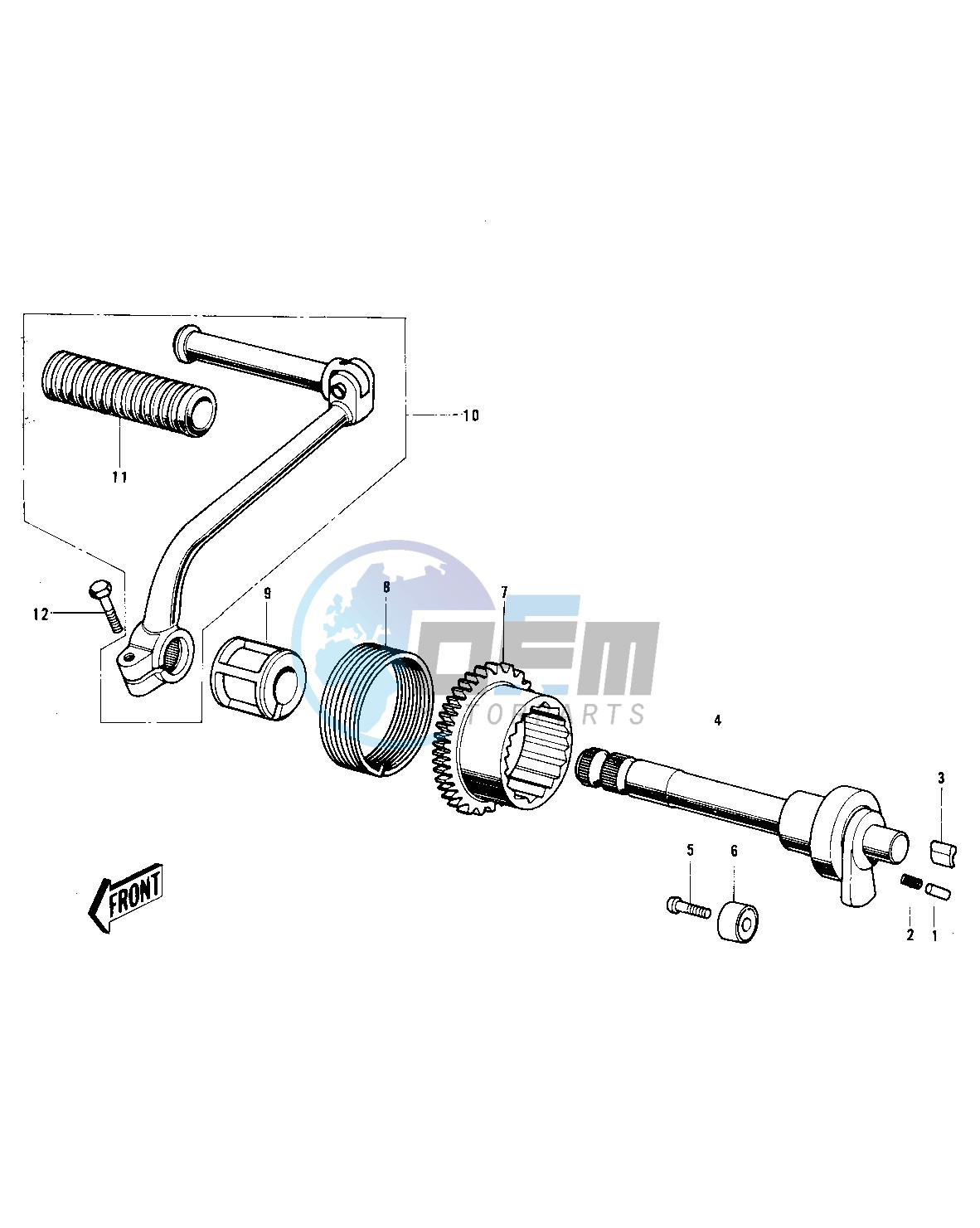 KICKSTARTER MECHANISM -- 73-75 MC1_MC1-A_MC1-B- -