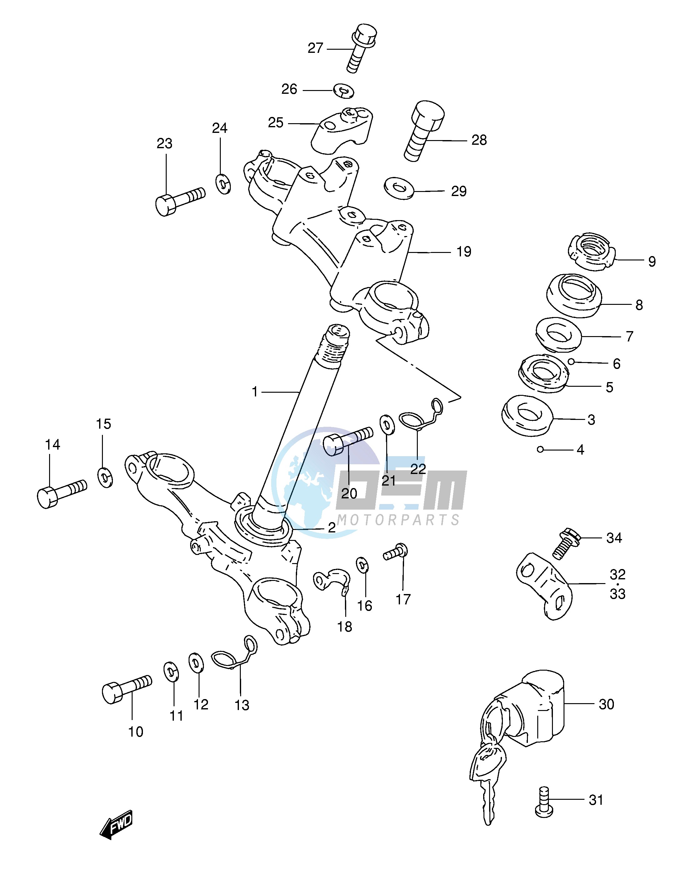 STEERING STEM (E1,E24,E71)