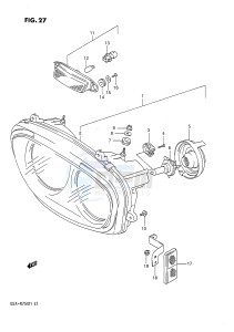 GSX-R750 (E1) drawing HEADLAMP