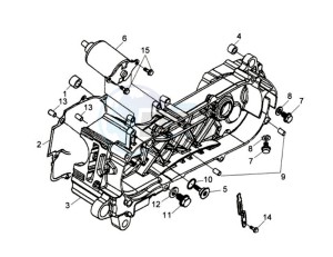 JET 4 125cc drawing CRANKCASE - STARTER