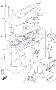 DF 225 drawing Gear Case (C/R)