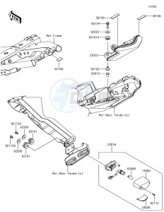 Z650 ER650HHF XX (EU ME A(FRICA) drawing Taillight(s)