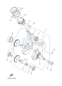 YB125 (2CS8) drawing CRANKSHAFT & PISTON