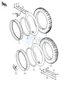 KX 125 A [KX125] (A6) [KX125] drawing WHEELS_TIRES -- 80 A6- -