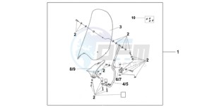 SH300AR9 France - (F / ABS CMF SPC TBX) drawing WIND SHIELD