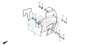 CB1000F drawing LEFT SIDE COVER