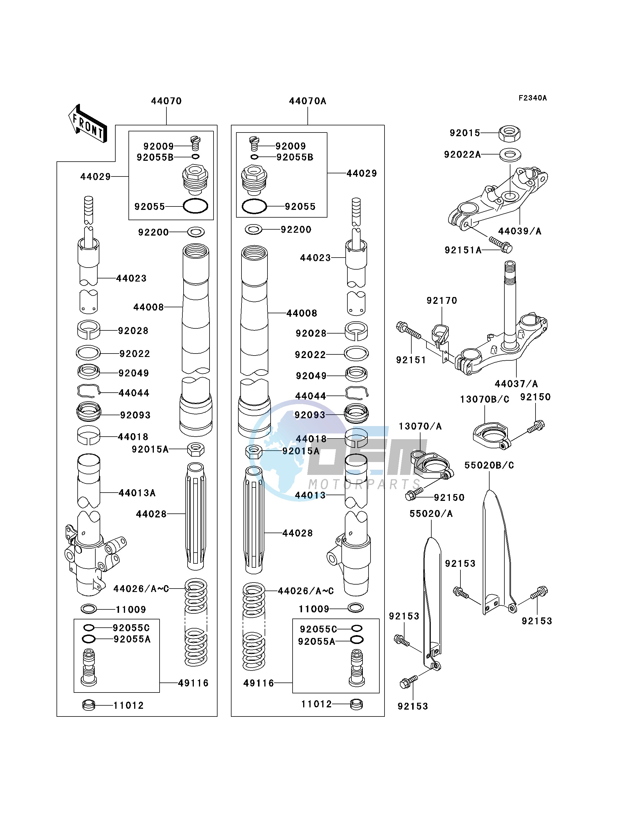 FRONT FORK -- A7F - A9FA- -