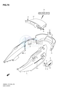 AN650 (E3-E28) Burgman drawing SIDE COVER (AN650L1 E3)