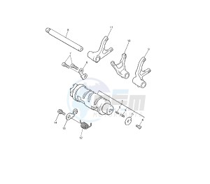 XJR 1300 drawing SHIFT CAM AND FORK