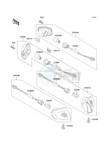 ZX 1100 D [NINJA ZX-11] (D4-D6) [NINJA ZX-11] drawing TURN SIGNALS