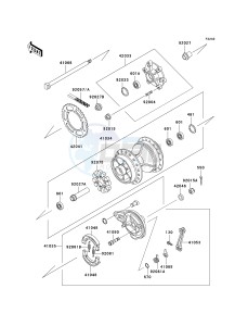 KL 250 D [KLR250] (D15-D19) [KLR250] drawing REAR HUB