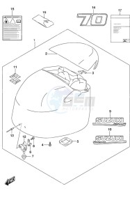 DF 70A drawing Engine Cover