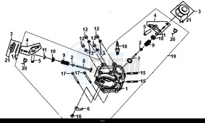 ORBIT III 50 (25 KM/H) (XE05W1-NL) (L8-M0) drawing CYLINDER HEAD