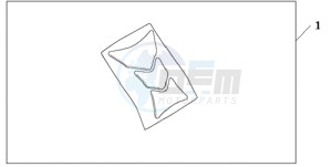 CBR1000RR9 KO / HRC MK drawing TANK PAD HONDA WING LOGO