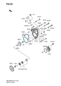 RM-Z250 (E19) drawing WATER PUMP