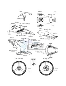 NINJA ZX-10R ABS ZX1000KFF FR XX (EU ME A(FRICA) drawing Decals(Ebony)