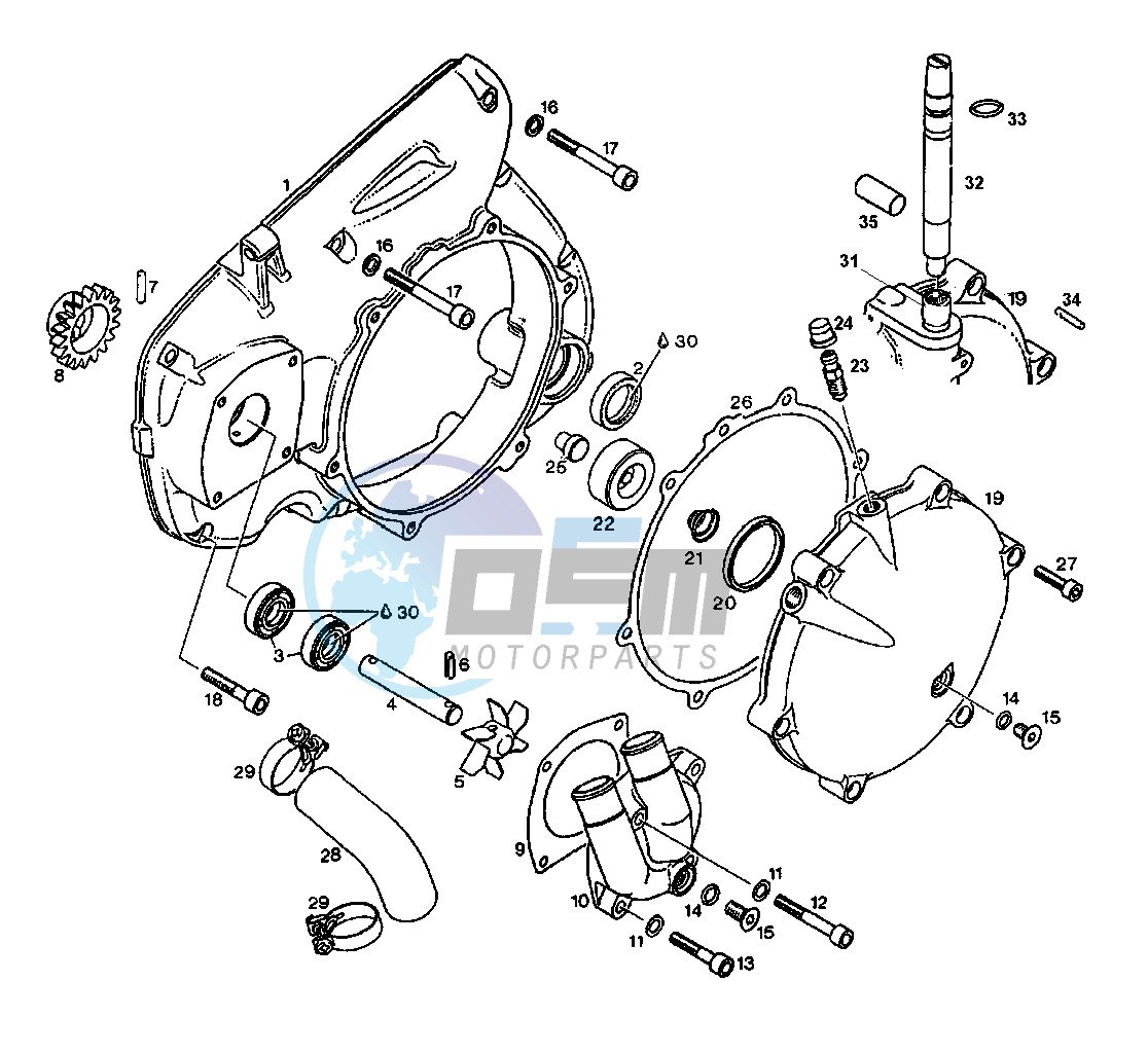 Clutch cover - Oil pump