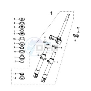 E VIVACITY drawing FRONT FORK / STEERINGHEAD