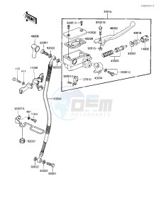 EX 305 B [GPZ 305] (B1) [GPZ 305] drawing FRONT MASTER CYLINDER