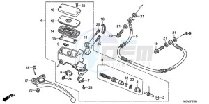 GL18009 UK - (E / AB MKH NAV) drawing CLUTCH MASTER CYLINDER