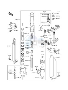 KLX 650 C [KLX650] (C1-C4) [KLX650] drawing FRONT FORK