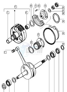 YOUNGST-R_25-45kmh_K4-K7 50 K4-K7 drawing Crankshaft-cluth