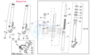 Shiver 750 drawing Front Fork