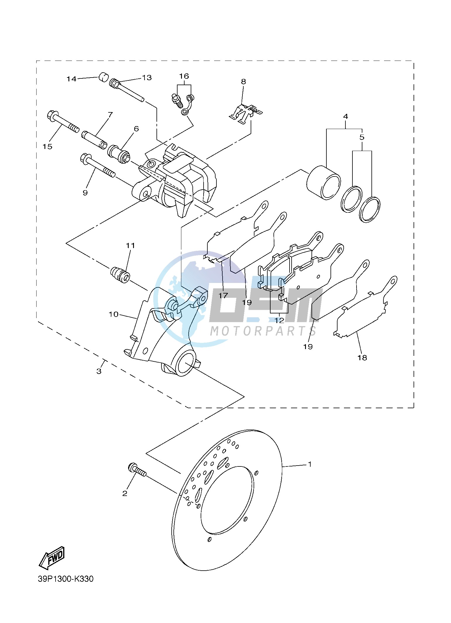 REAR BRAKE CALIPER